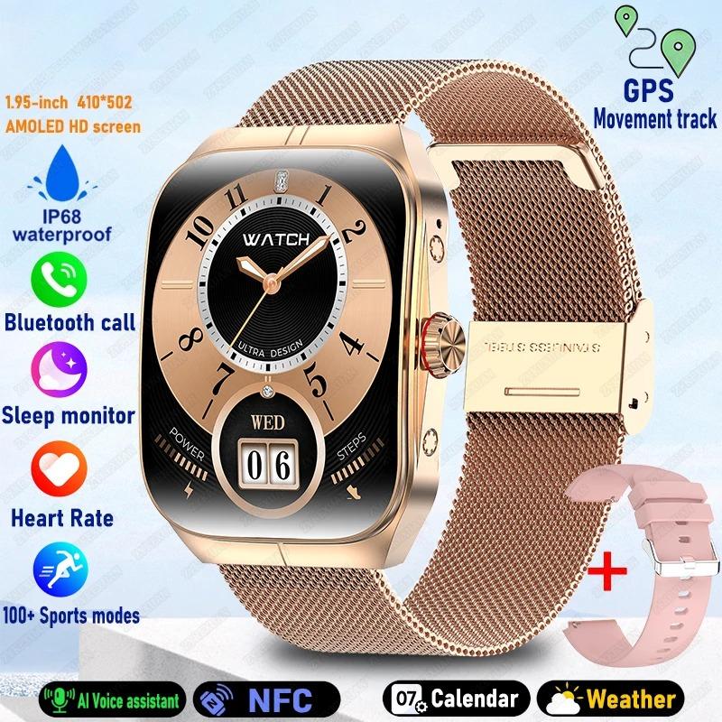 New HD   screen ForWatch 4 Pro Sports Smart Watches Men GPS Track Waterproof Bluetooth Call NFC Smart Watch