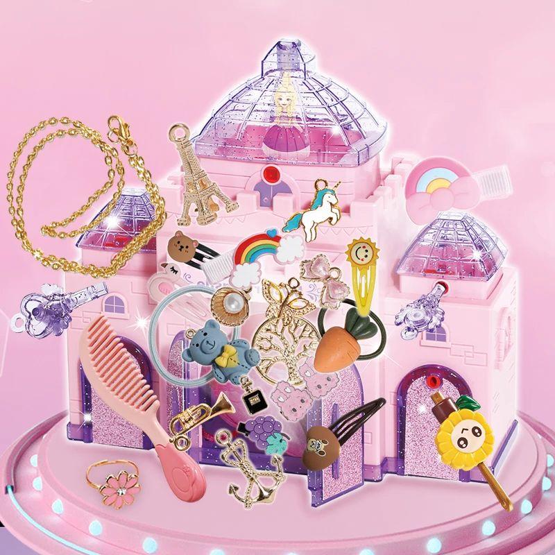 Wonderful Magic Casle With Lock Keys 3D Sticker Machine DIY Sticker Maker Play Unlock Game Hand Made Craft Toys Gift for Kids