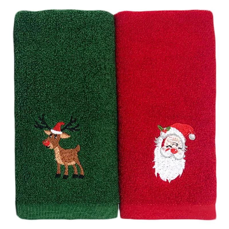 Unisex Christmas Innovative Towel Set Halloween Cartoon Gifts Kitchen Supplies Purified Cotton Embroidered Holiday Home Towels