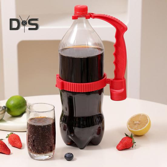 Beverage Handle with Bottle Opener Adjustable Bottled Drink Carrier Grip Pouring Handle Reusable Cola Soda Water Bottle Plastic Grab Handle