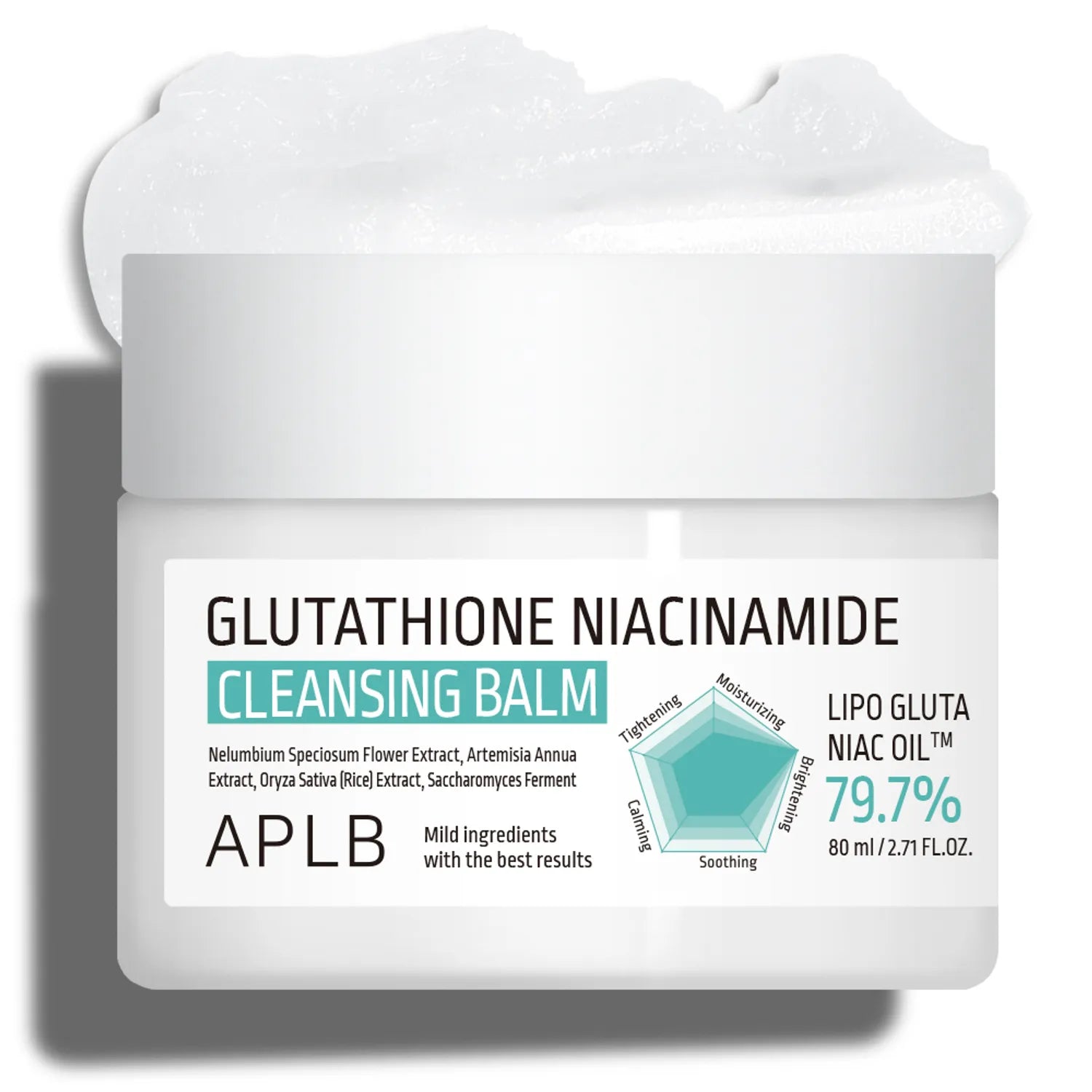 APLB Glutathione Niacinamide Cleansing Balm 80ml | Presenting Hydrated Texture, Brightening, Smoothing Texture 80ml