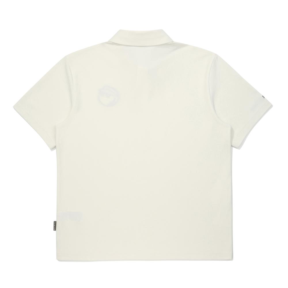 MALBON GOLF Bucket Point Short Sleeve T-Shirt Cream (Man)