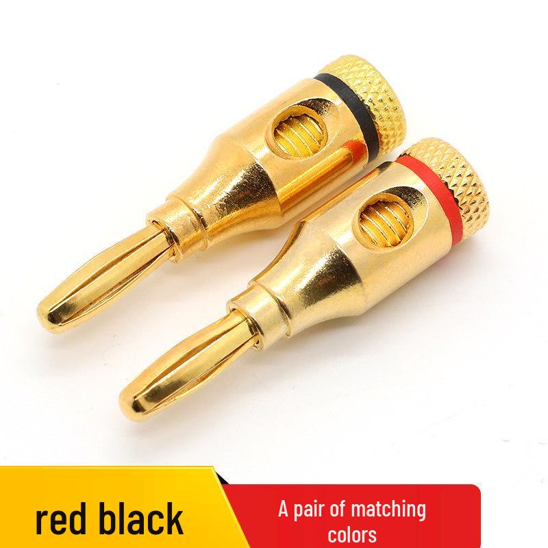 Позолоченный 4-мм Банановый Штекер Безпаечный Разъемный Терминал