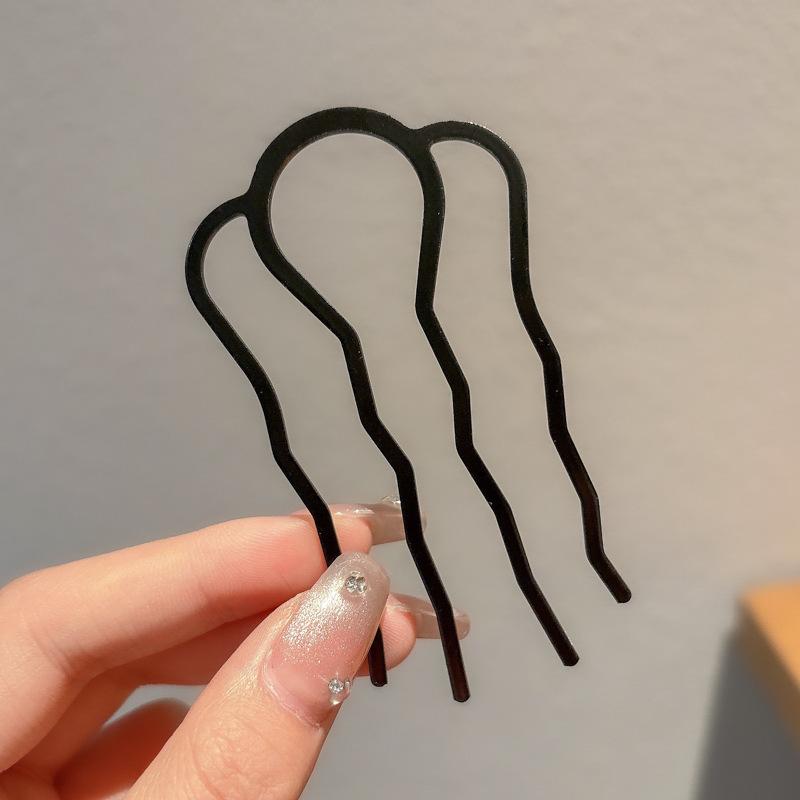 Elegant U-Shaped Chinese Hairpin: Women's Bun Tool, Decorative Insert Comb, Premium Hair Accessory