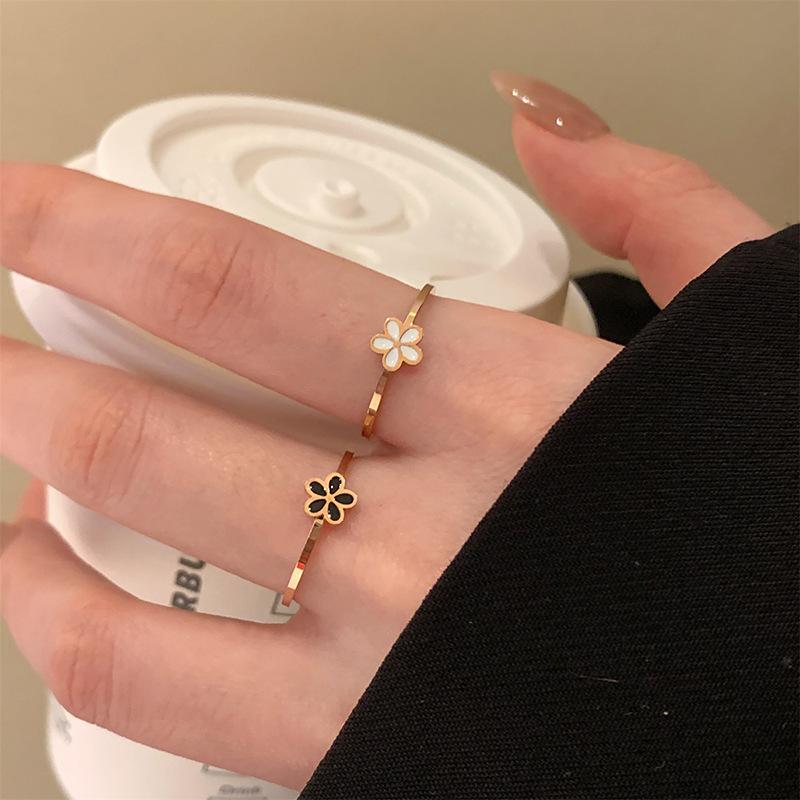 Bijoux en Argent Sterling 925 Bagues de Doigt Marguerites Personnalisées pour Femmes Bijoux de Mariage Fête pour Filles Cadeau d'Ami