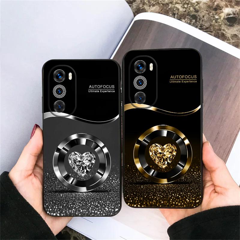 Fioletowy Okrągły Diament Dla Motorola Moto G 04 G05 G14 15 24 34 35 54 55 75 84 85 Edge 40 50 Fusion 60 Fusion Miękkie etui TPU na telefon