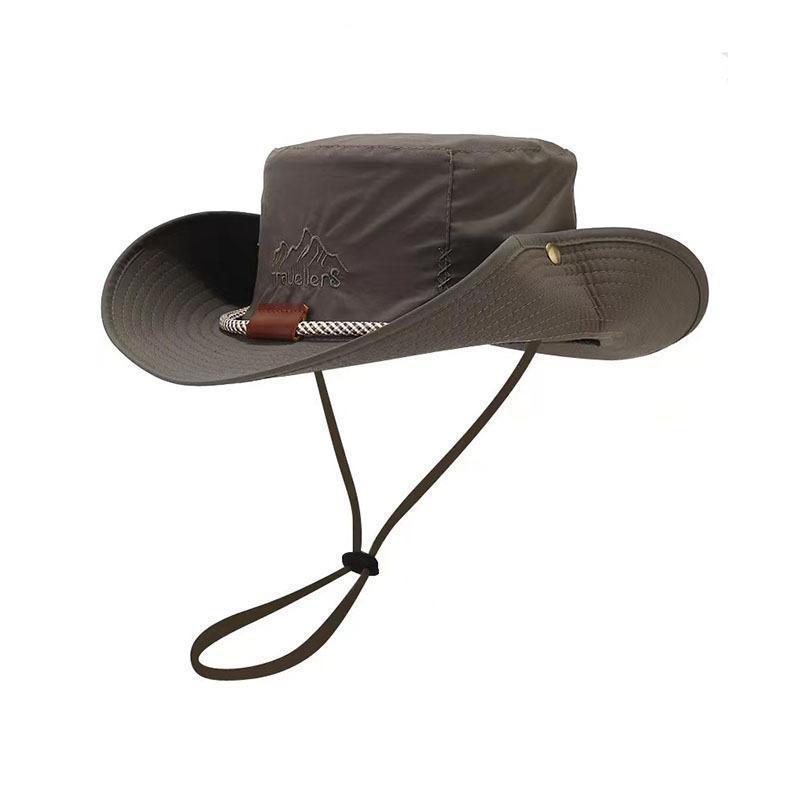 Summer Bucket Hat Men Women Outdoor Fishing Camping Hiking Hats Breathable Anti Uv Windproof Sun Hat