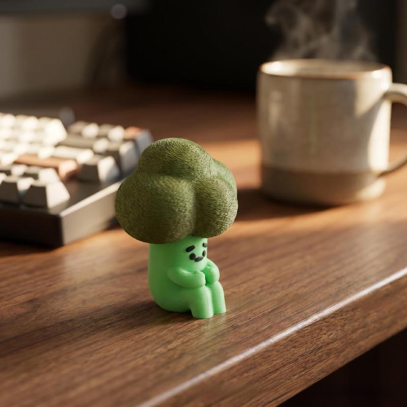 Creative Mini Fidget Keychain Built-in Mechanical Buttons Cute Frog Eagle Chick Broccoli Design for Bag Pendant Party Favors