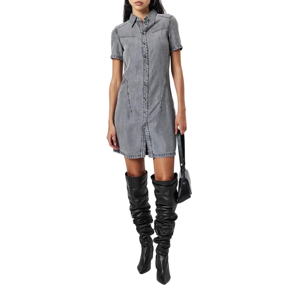 Diesel Dam/Kvinna Aito Denim Midi Skjortklänning