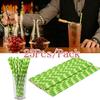 (25 Pieces / Lot) Green Bamboo Paper Straws Wedding Birthday Party Celebration Supplies Panda Theme J