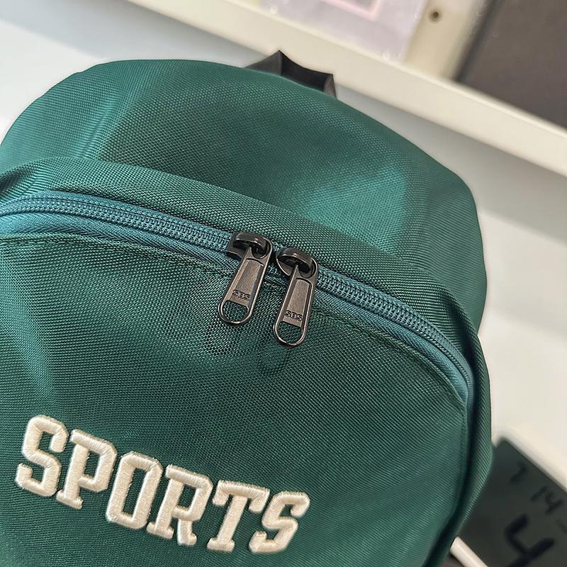 Middle School Student Schoolbag Women's Large Capacity Backpack Letter Print Men Outdoor Backpack