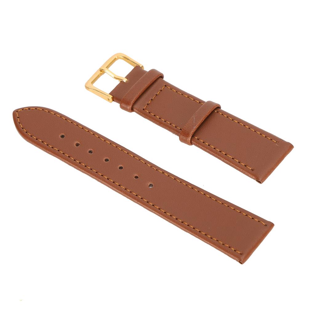 Unisex universalpinnespenne klokkebånd PU lær erstatningsklokkereim tilbehør Brun20mm /