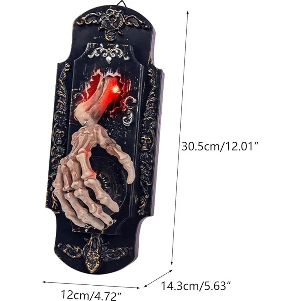 1× Skeleton Hand Shape Halloween Funny Spray Doorbell For Halloween Decoration