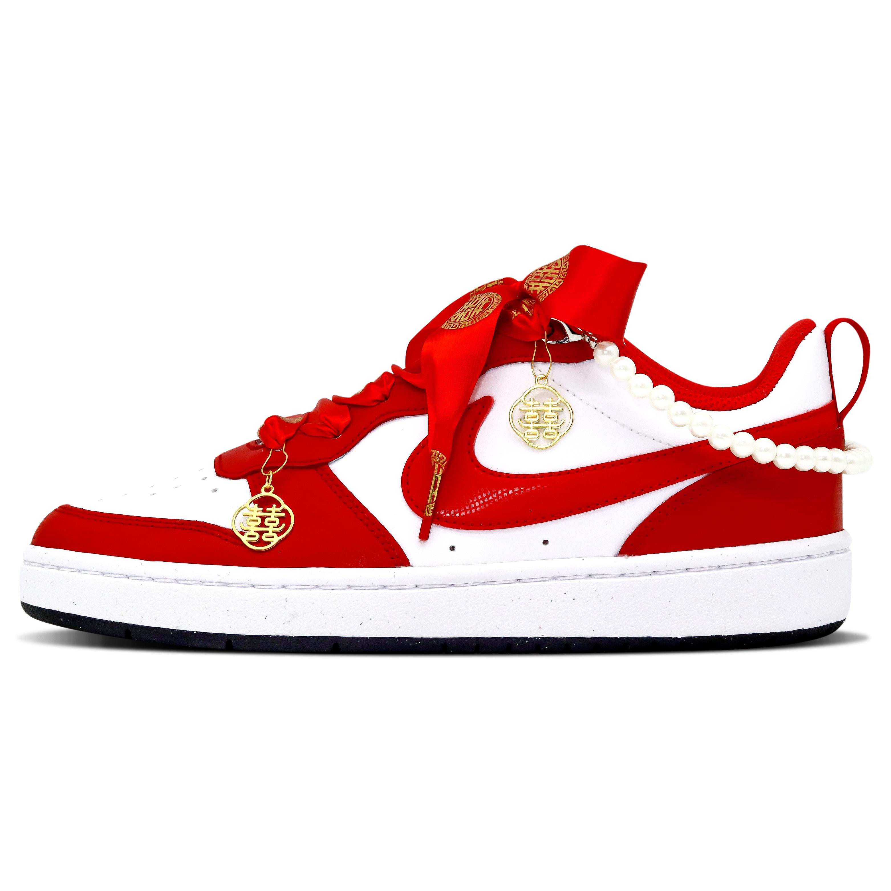 

Nike Court Borough Skateboard Shoes Women s Low top Red/White FZ5525-161(Team52-) 38.5