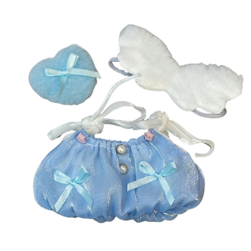 Bow Dress Doll Clothes Outfit with Wing Doll Dress Up Set  Doll Accessories