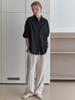 Elssibeui Curved Stitch Wide-Fit Pants_Beige
