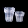 5Pcs Transparent Plastic Flower Pots with Drainage Holes for Gardening - Root Growth Visibility And Water Damage Protection