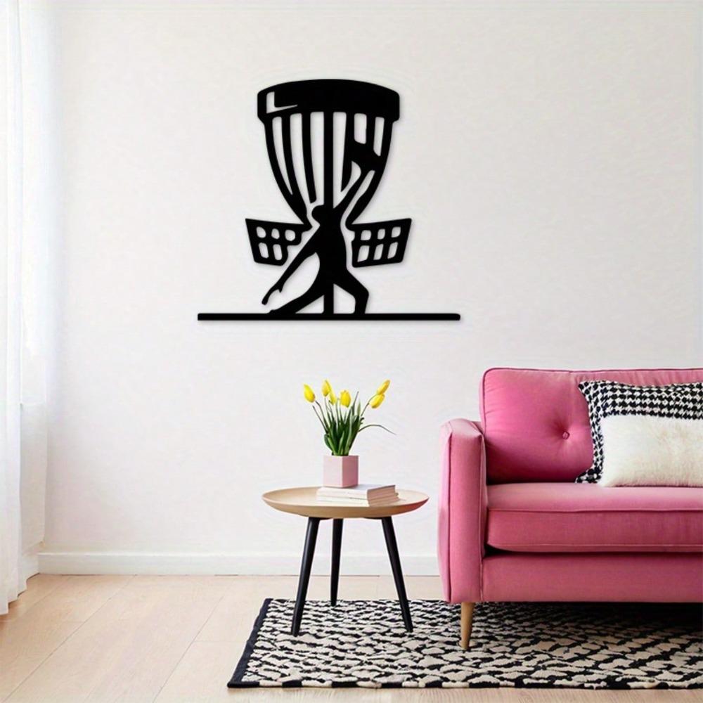 Metal Wall Art Indoor Outdoor Decor Matte Black Sports Theme Golf Kids Room Gift