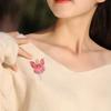 Enamel Ballerina Brooch for Women Pins Rhinestone Girls Banquet Party Gift Jewelry Accessories