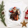 Merry Christmas Funny Santa Riding Chinese Zodiac Horse TShirts Mugs  Wall Art Graphic Tshirts Street Fashion Shirt Cotton Tee