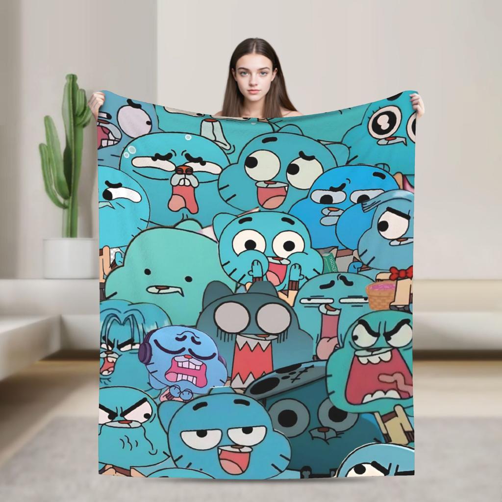 The Wonderfully Weird World of Gumball  Blanket Quality  Winter Airplane Travel Living Room Funny Bedspread