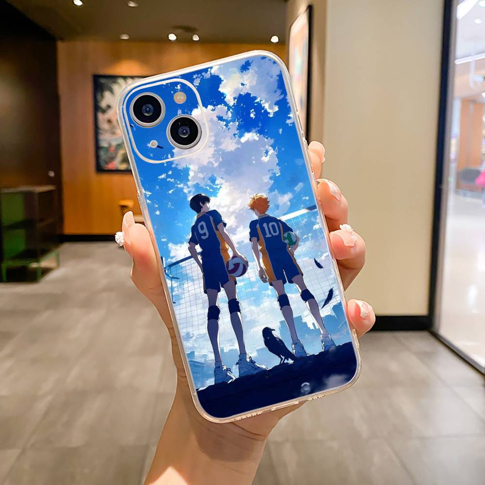 Shonen anime-H-Haikyu Phone Case For iPhone17,16,15,14,13,12,11 ,Pro Max, Plus Soft Silicone Transparent Cover