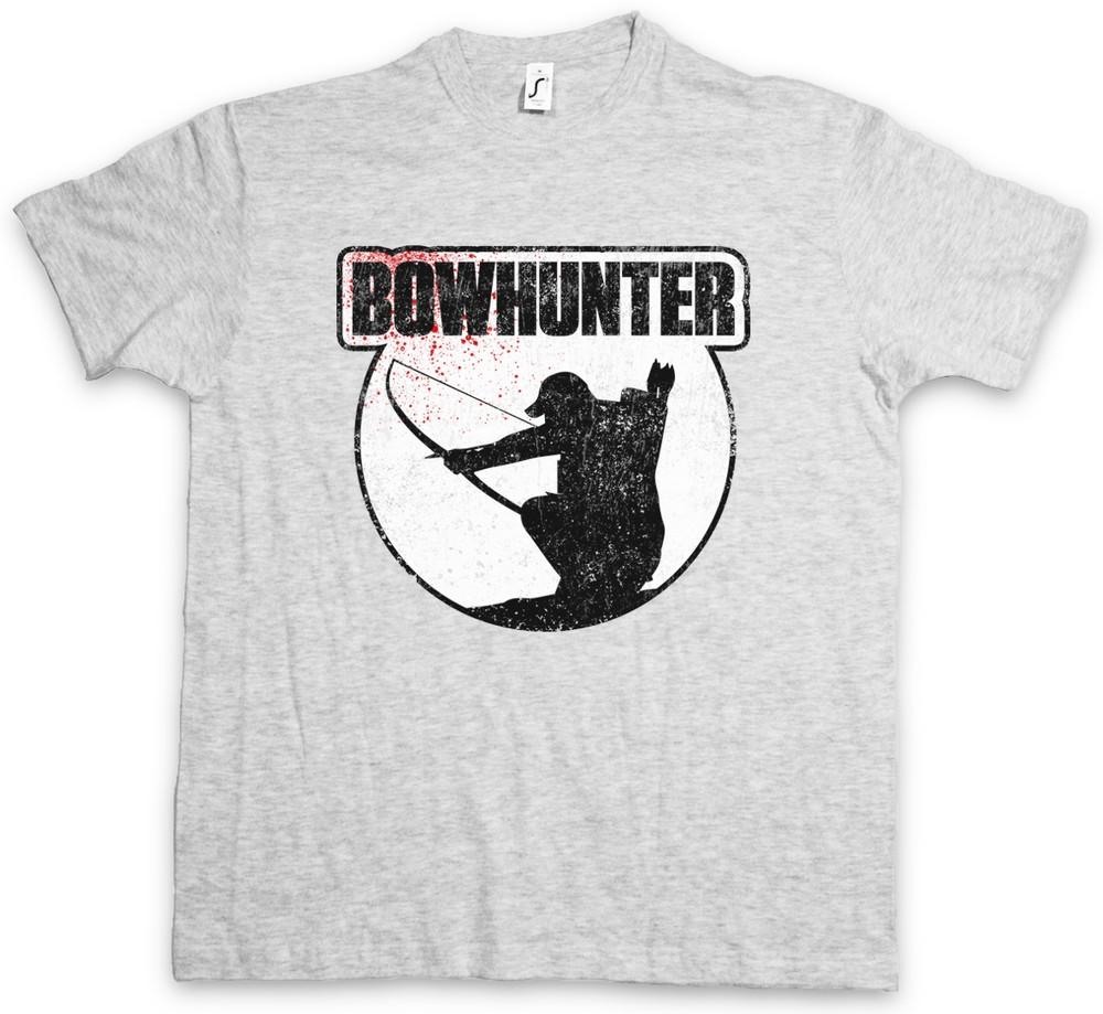 

BOWHUNTER T-SHIRT Hunter Deer Bear Hunting Sport Rack Rifle Gun Hunt 4XL