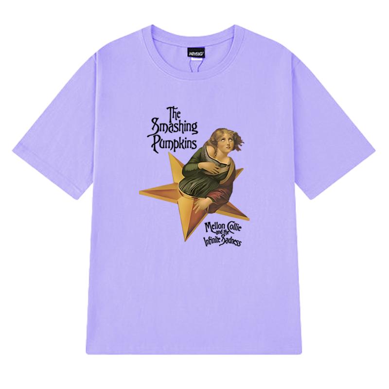 90S Album Mellon Collie and The Infinite Sadness T shirts Men Women The Smashing Pumpkins short sleeve T-shirt Unisex Cotton Top