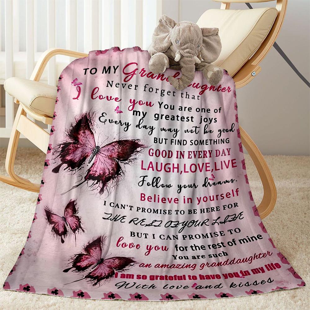 1pc Mom's Love Blanket Soft Cozy Lightweight for Travel Camping Picnics Sofa Office Bed Living Room Perfect Gift for Friends and Family