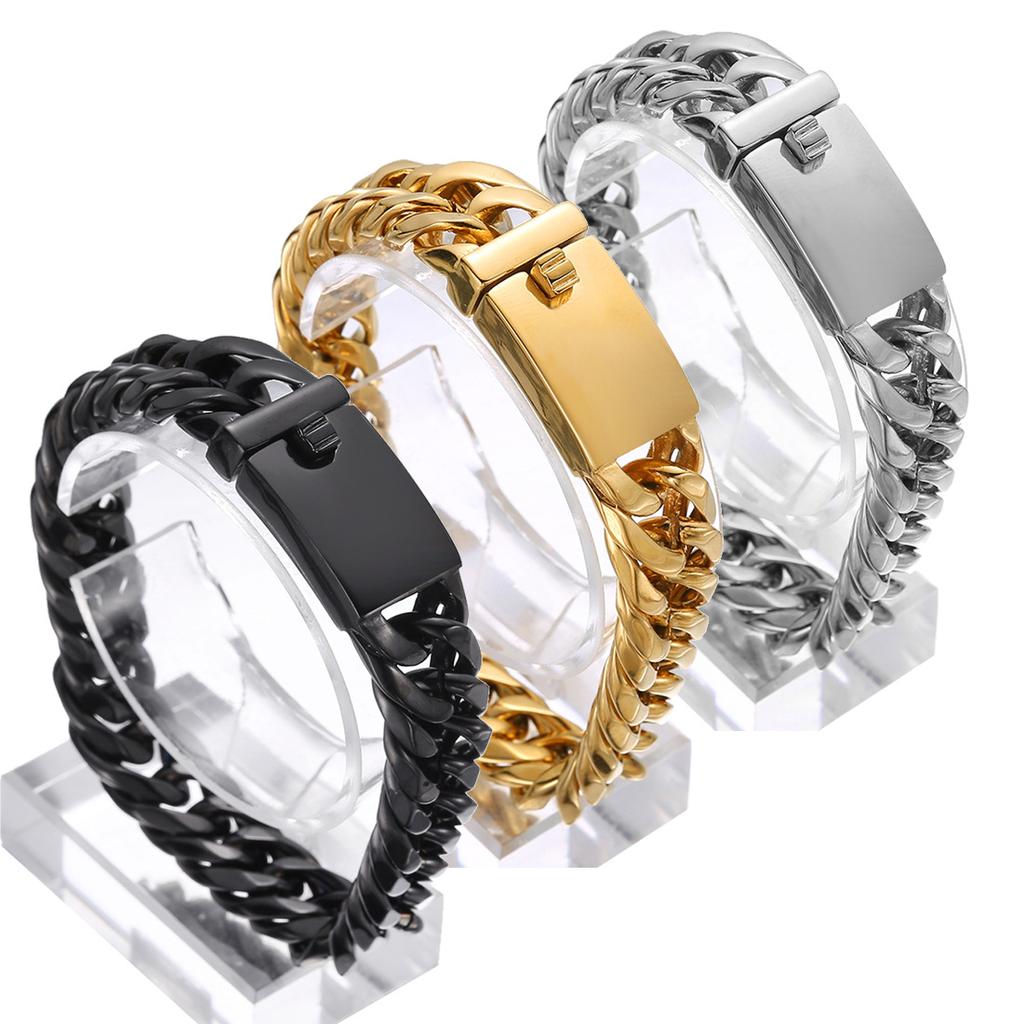 18k Gold Jewelry Fashion Simple Men's Bracelet Fashion Trend Exquisite Jewelry