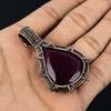 Ruby Pendant Gemstone Jewelry, 999 Copper Wire Wrapped Handmade Pendant, Latest Design Jewelry