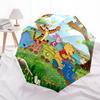 Winnie the Pooh, Tigger Automatic Opening and Closing Umbrella, Compact Travel Umbrella, Lightweight and Portable, Suitable for Beach Commut