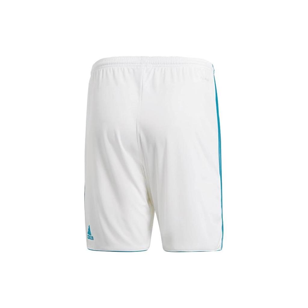 Adidas Real Madrid Baskılı Elastik Bel Futbol Şortu Erkek Alt Beyaz Parlak-Camgöbeği BR8705