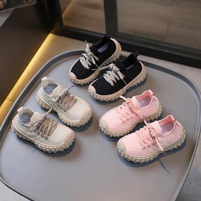 Kinder Sportschuhe, Atmungsaktive Mesh-Schuhe, Mädchen Socken mit weicher Sohle, Jungen Reifen-Schuhe mit fester Sohle