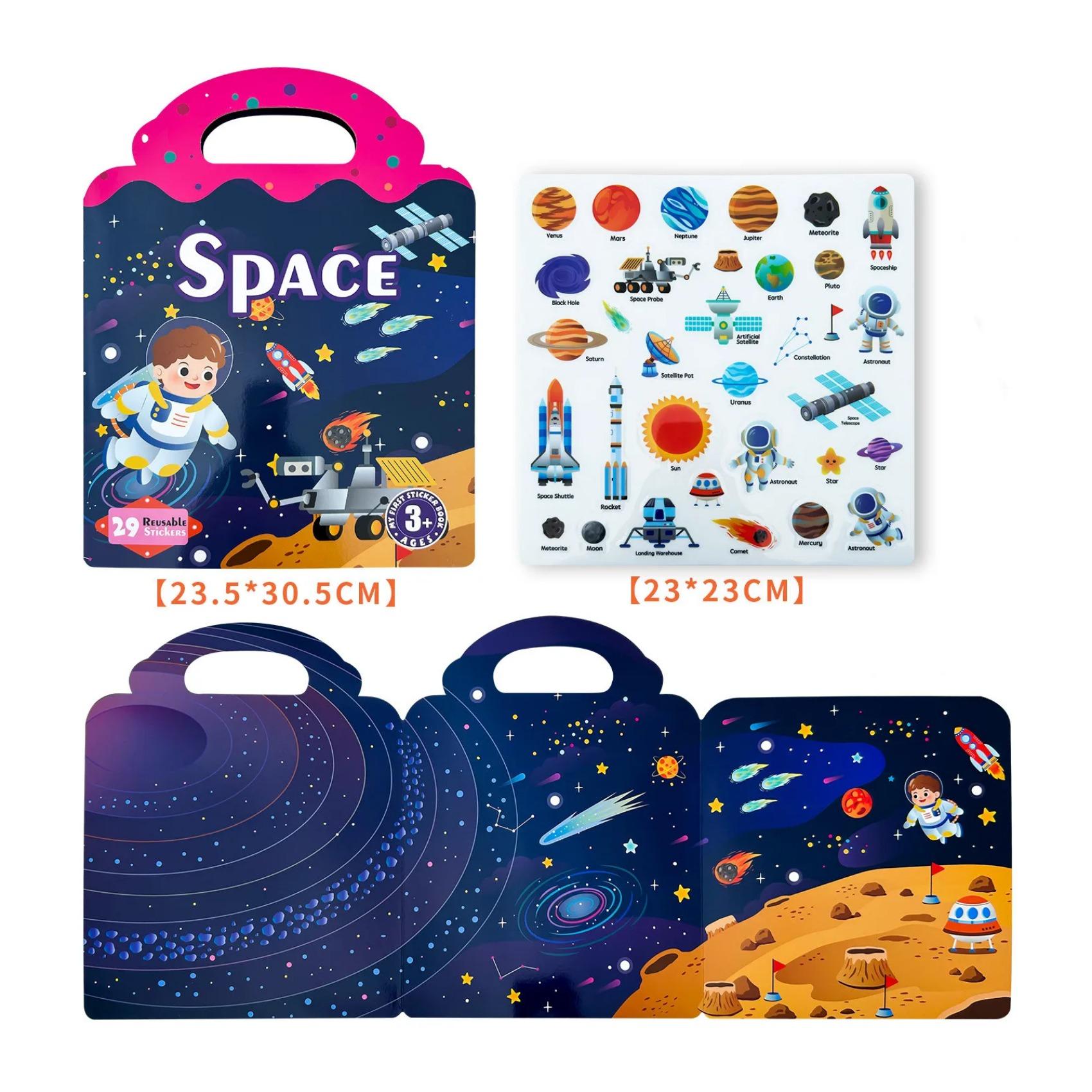 

Многоразовая книга с наклейками Раннее образование Сцена DIY Игра-головоломка Развитие концентрации Просвещение Классические игрушки для ребенка 2-4 лет Подарки