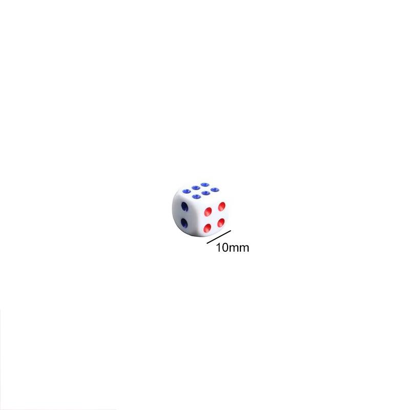 10/20/30/40/100pcs Dice 10mm Classics Rounded D6 Blue Red Dice for Board Games Poker Game Bars KTV Puzzle Entertainment Dice TMZ