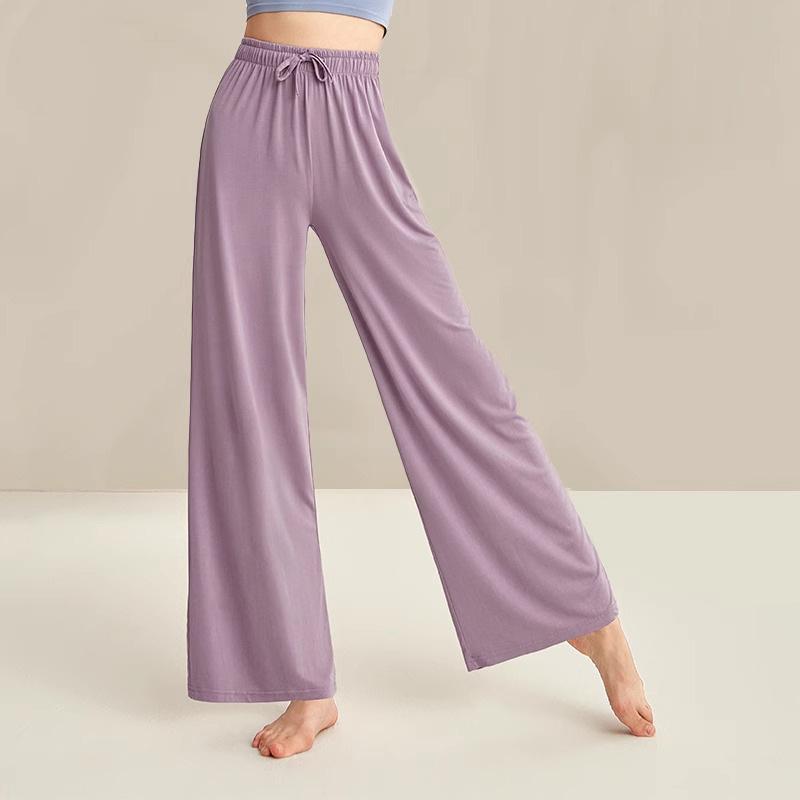 

Art Student Modern Dance Leisure Wide-leg Trousers Women Adult Dancing Comfortable Fit Chinese Classical Dance Uniform Practice Dance Clothes L фіолетовий