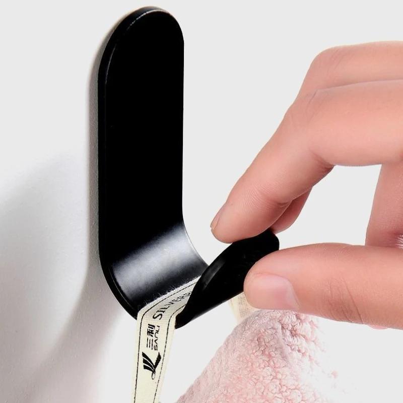 5/10pcs Stainless Steel Self-Adhesive Hooks Waterproof Sticky Hooks Hanging Bathroom Towel Keys Kitchen Bathroom J-type Hook