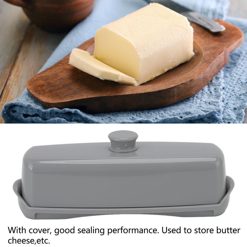 Plastic Butter Storage Box Transparent Cover Butter Keeper Container For Countertop