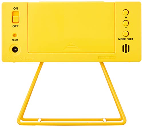 Seiko Clock SQ815Y Digital Mini Timer Clock, Yellow, 93 x 104 x 45mm