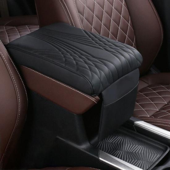 Black Car Center Console Armrest Box Foam Cushion Cover Mat Protector Trim New