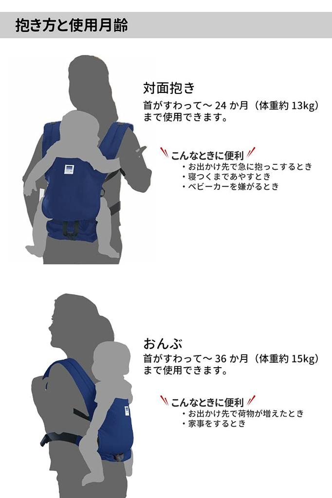 Nippon Atex Carryfree a baby carrier for carrying and carrying babies on your for ages 4 months and Made in Japan Compact, portable, two-way back, up,