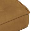 Velvet Recliner Chair with Footstool Brown