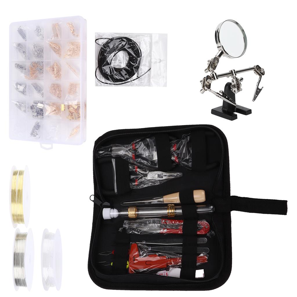 Jewelry Making Set Pliers Necklace Chain Open Ring Kit Beaded DIY Handicraft Accessories