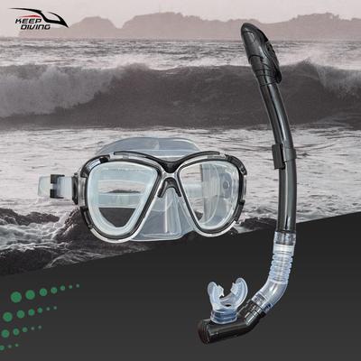 Tauchmaske Schwimmen Wasserdicht Weiche Silikonbrille Vollständig Trockener Schlauch Tauchen Schnorchel und Brillen Set