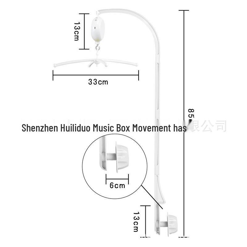 Kompakter 4-teiliger Krippen-Mobile-Ständer mit koreanischer elektrischer Spieluhr