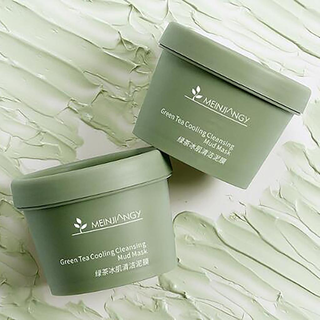 Grüntee-Schlammmaske, reinigende Maske, feuchtigkeitsspendend und hydratisierend