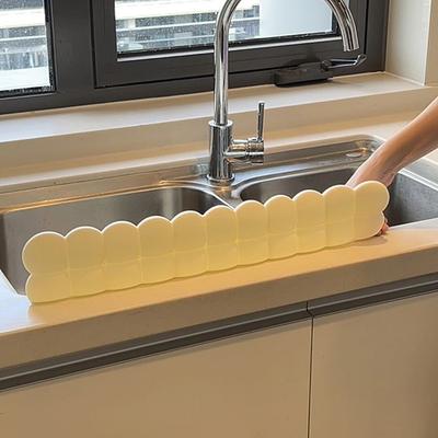 Waterproof Sink Baffle Suction Cup Sink Water Blocking Strip Anti-Splash Splash Guard  Utility Sink