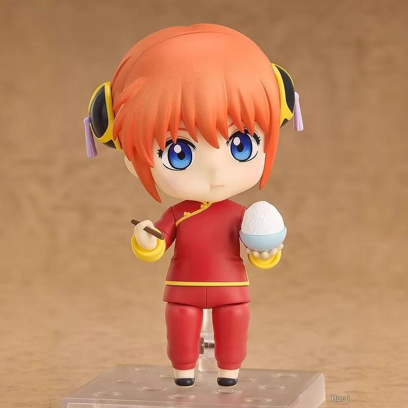 Anime GINTAMA Kagura Nendoroid #2462 Q Version Action Figures Movable Interchangeable Face Desktop Ornament Collectible Gifts