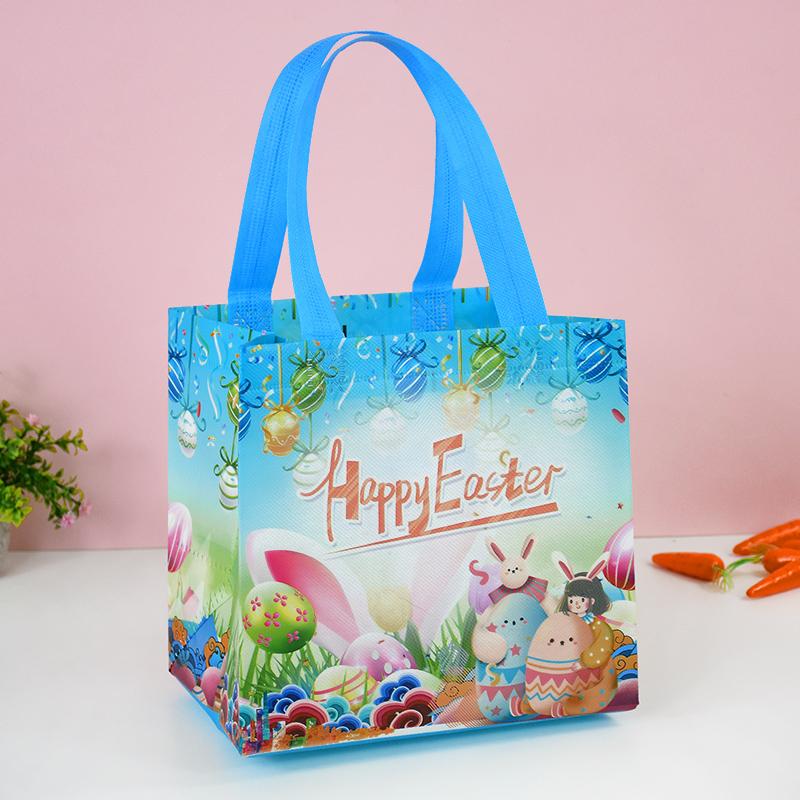 Easter Gift Bag Nonwoven Fabric Rabbit Bunny Cookies Candy Packaging Bag Kids Favors Happy Easter Party Decoration Supplies 2024